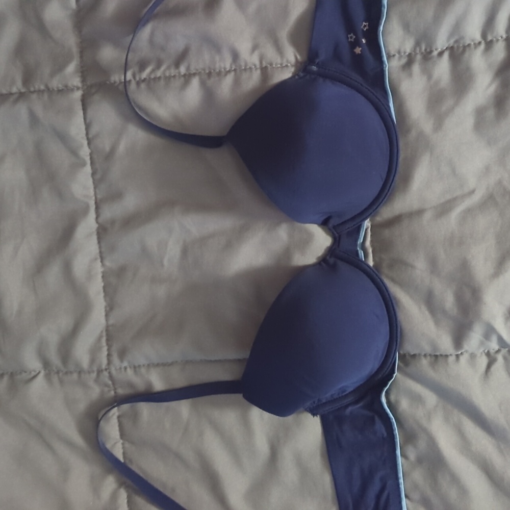 Aerie Navy Blue Real Me Full Coverage 34A